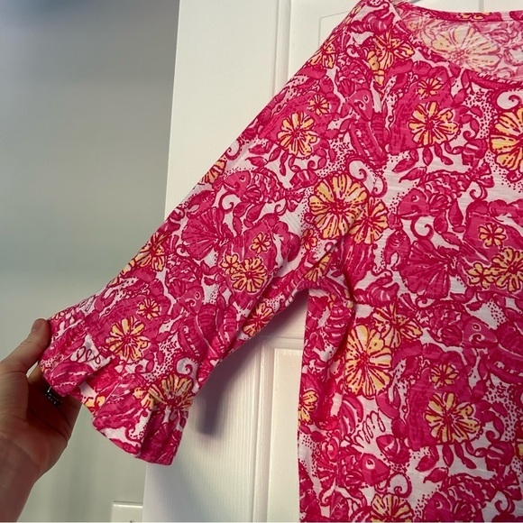 Lilly Pulitzer Somerset Resort Chum Cotton Dress with Ruffle Sleeves - Picture 3 of 4